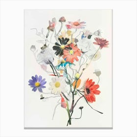 Oxeye Daisy 2 Collage Flower Bouquet Canvas Print