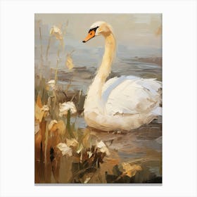 Bird Painting Swan 1 Canvas Print