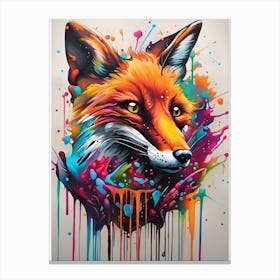 Colorful Fox Canvas Print