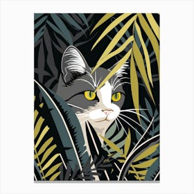 Cat In The Jungle 23 Canvas Print