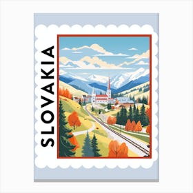 Slovakia Travel Stamp Poster Canvas Print