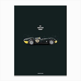Cars in Colors, Jaguar Lister "Knobbly" Canvas Print