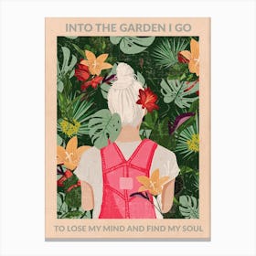 Into The Garden (Grey) Canvas Print