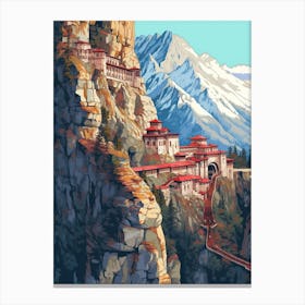 Sumela Monastery Pixel Art 4 Canvas Print