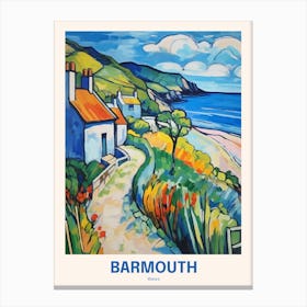 Barmouth Wales 3 Uk Travel Poster Canvas Print