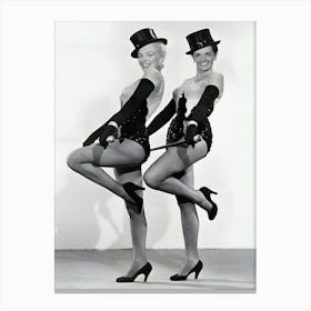 Marilyn Monroe And Jane Russell In Gentlemen Prefer Blondes Canvas Print