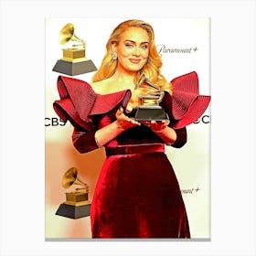 Adele Winner Of Best Pop Solo Performance For Easy On Me Canvas Print