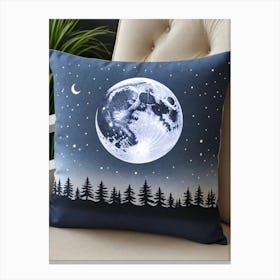 Moonlight Cushion Cover Canvas Print