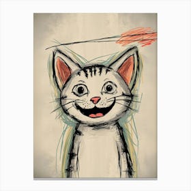 Cat With Arrow Canvas Print