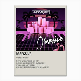 Obsessive By Chase Atlantic Poster 1 Canvas Print