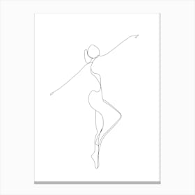 Continuous Line Drawing Canvas Print