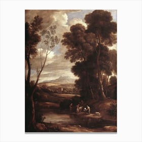 Landscape With A River Canvas Print