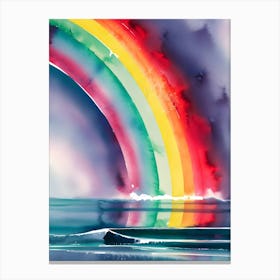 Rainbow Over The Ocean Canvas Print