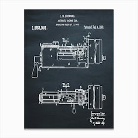 1916 Browning Automatic Machine Gun Canvas Print