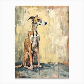Greyhound Acrylic Painting 5 Canvas Print