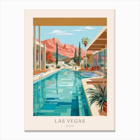 Las Vegas Nevada 2 Midcentury Modern Pool Poster Canvas Print