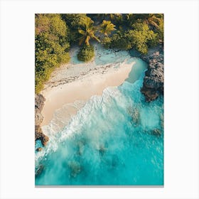 Aerial View Of A Tropical Beach 20 Canvas Print