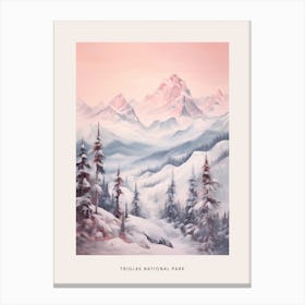 Dreamy Winter National Park Poster  Triglav National Park Slovenia 1 Canvas Print