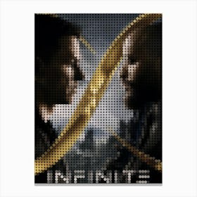 Infinite Mark Wahlberg In A Pixel Dots Art Style Canvas Print