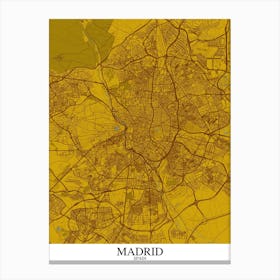 Madrid Yellow Blue Canvas Print