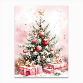 Christmas Tree With Presents 1 Canvas Print