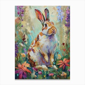 English Spot Rabbit Painting 3 Canvas Print