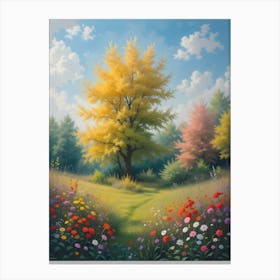 Tree In A Field 2 Canvas Print