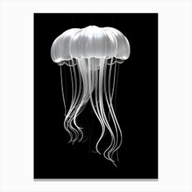 Moon Jellyfish Simple Painting 8 Canvas Print