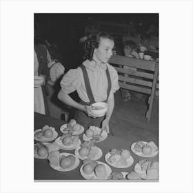 Lunch For Schoolchildren, Most Of Whose Parents Are Working In The Fields, Fsa (Farm Security Administration) Farm Canvas Print