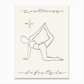 Yoga Lifestyle Illustration 1 Canvas Print