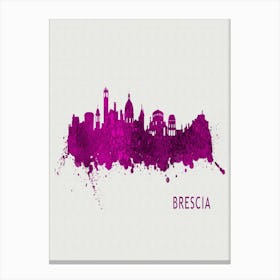 Brescia Italy City Purple Canvas Print