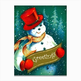 Mister Snowman Canvas Print