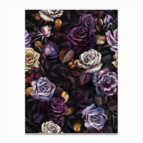 Purple Roses Wallpaper 2 Canvas Print