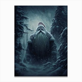 Santa Claus In The Snow Canvas Print