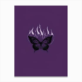 Butterfly On Fire Canvas Print