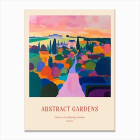 Colourful Gardens Chateau De Villandry Gardens France 1 Red Poster Canvas Print