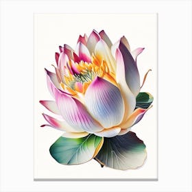 Giant Lotus Decoupage 1 Canvas Print