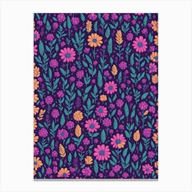 Floral Seamless Pattern Canvas Print