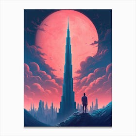 Burj Khalifa Dubai Painting Canvas Print
