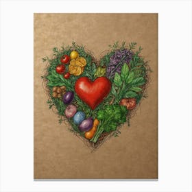 Heart Of Vegetables 1 Canvas Print