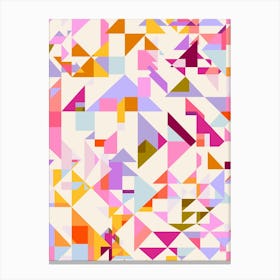 Temple Geometric - Pink Canvas Print