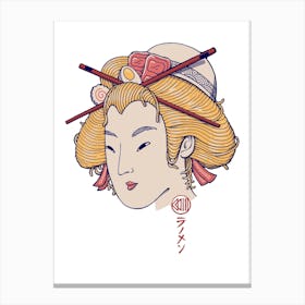Ramen Geisha Canvas Print
