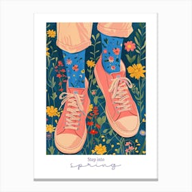 Step Into Spring Flowers And Sneakers Spring 2 Canvas Print