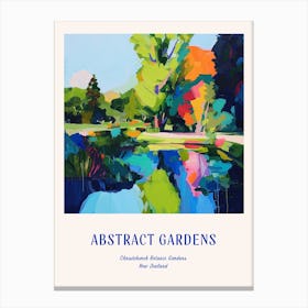Colourful Gardens Christchurch Botanic Gardens New Zealand 4 Blue Poster Canvas Print