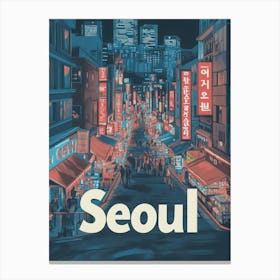 Aihrgdesign A Classic 1960s Travel Poster For Seoul Showcasin 26796c25 1c14 4663 B375 7a6ce67d2fc2 0 Canvas Print