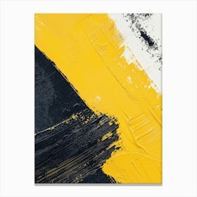 Abstract Yellow And Black Painting 1 Canvas Print