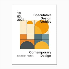 Speculative Design Archive Abstract Poster 01 Canvas Print