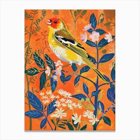 Spring Birds American Goldfinch 2 Canvas Print