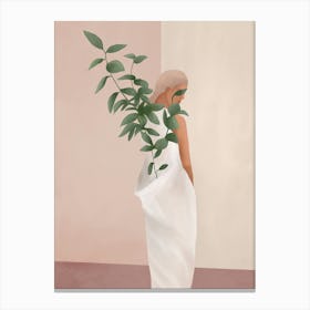 Carrying The Plant Canvas Print