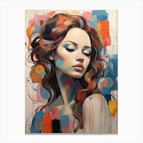 Woman With Long Hair 1 Canvas Print